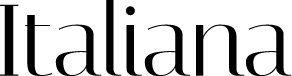 Italiana 字体预览