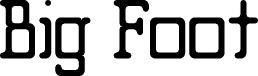 Big Foot 字体预览