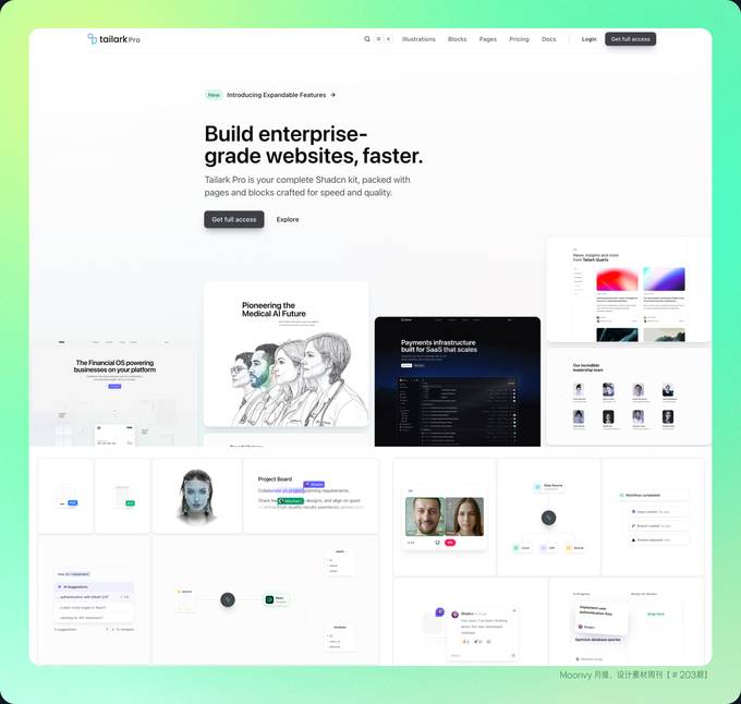 Tailark Pro UI 模板系统