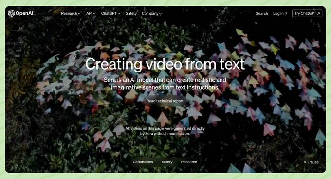 OpenAI 的 Sora 模型